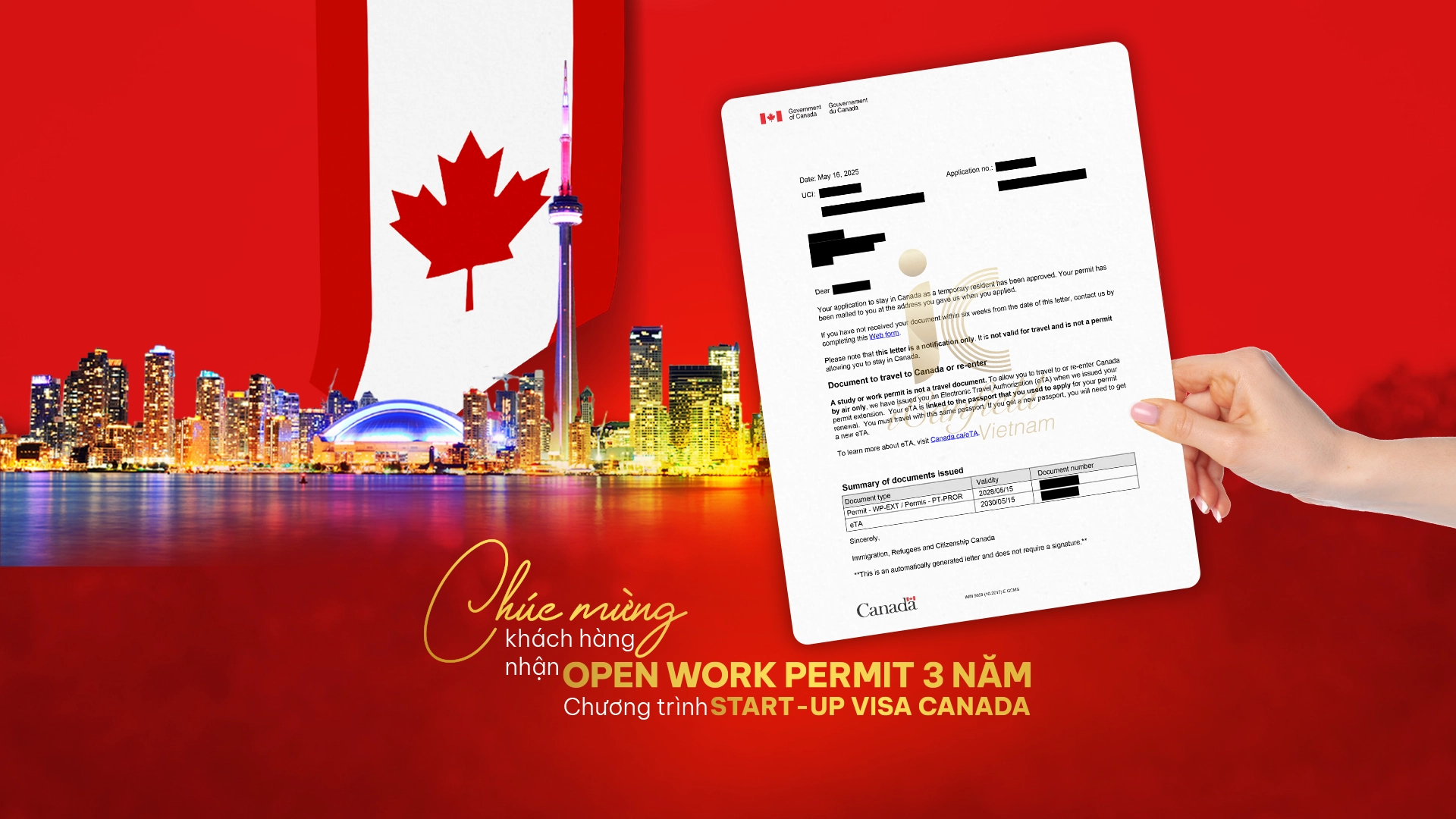 START-UP VISA: CHÚC MỪNG ANH NGUYỄN H.M.T NHẬN OPEN WORK PERMIT 3 NĂM