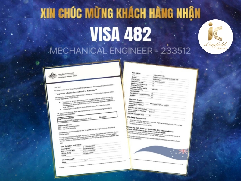 30 NGÀY THÀNH CÔNG NHẬN VISA 482 ÚC, NGÀNH KỸ SƯ CƠ KHÍ (MECHANICAL ENGINEER) 