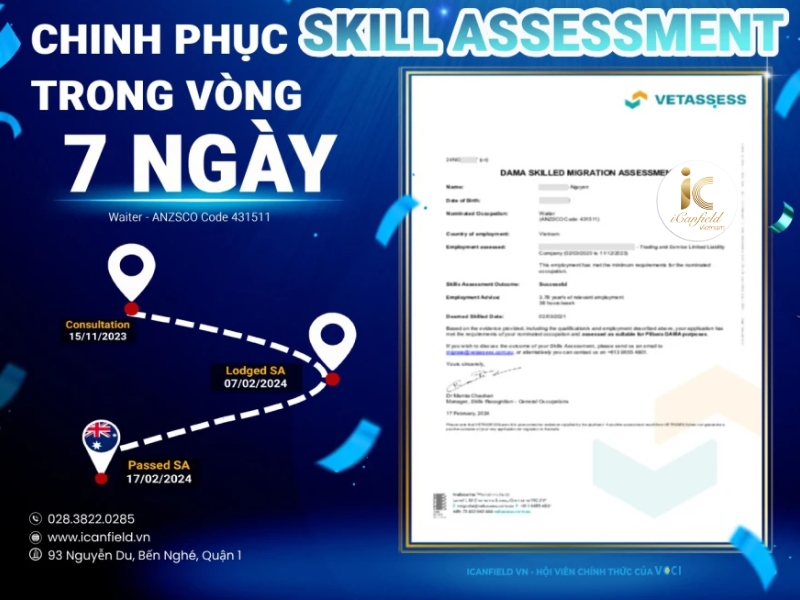 CHÚC MỪNG ANH T.T.N CHINH PHỤC SKILL ASSESSMENT CHỈ TRONG VÒNG 7 NGÀY