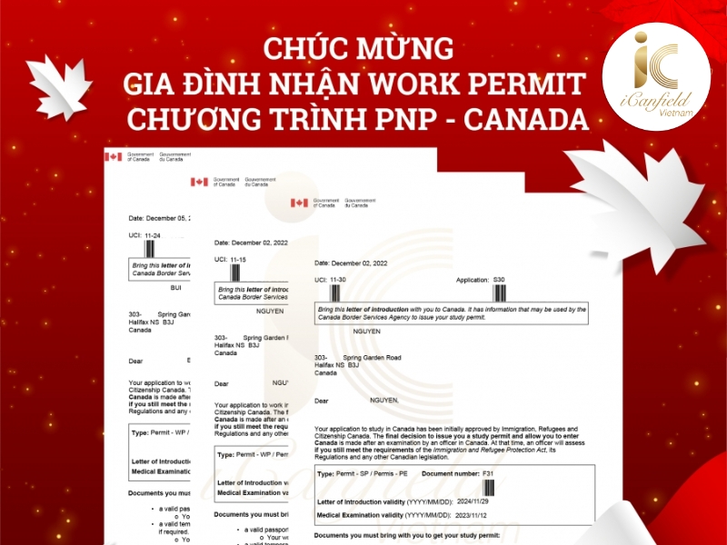 Khách hàng của iCanfield đã thành công nhận được Work Permit